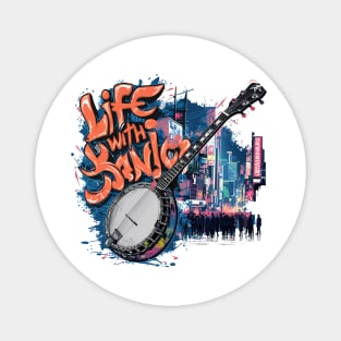 Life With Banjo, Banjo Graffiti Design Magnet